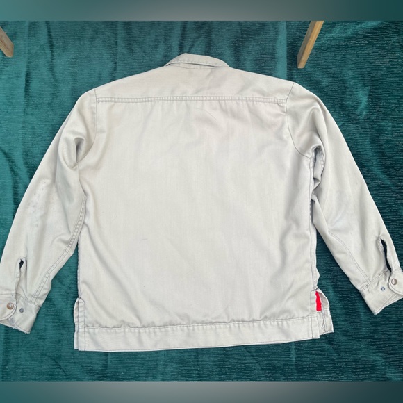 Vintage Dickies Zip Jacket Sherpa lined Khaki LOOKS (XL) Measurements in Photos - Picture 3 of 15